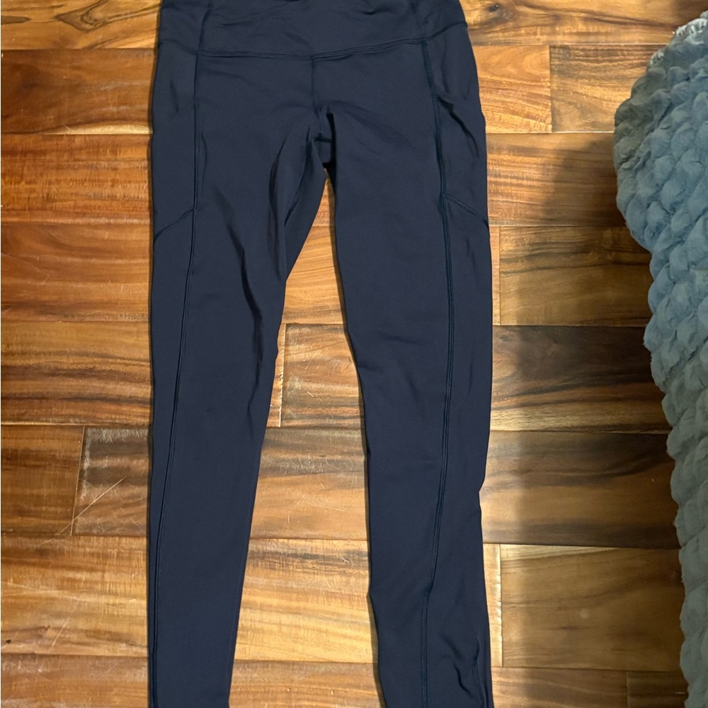 lululemon Navy Blue High-Rise Leggings Size‎ 8 Full Length (0933) - Picture 3 of 5
